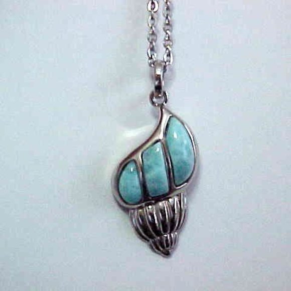 Larimar  Shell Necklace by Alamea - Picture 1 of 2
